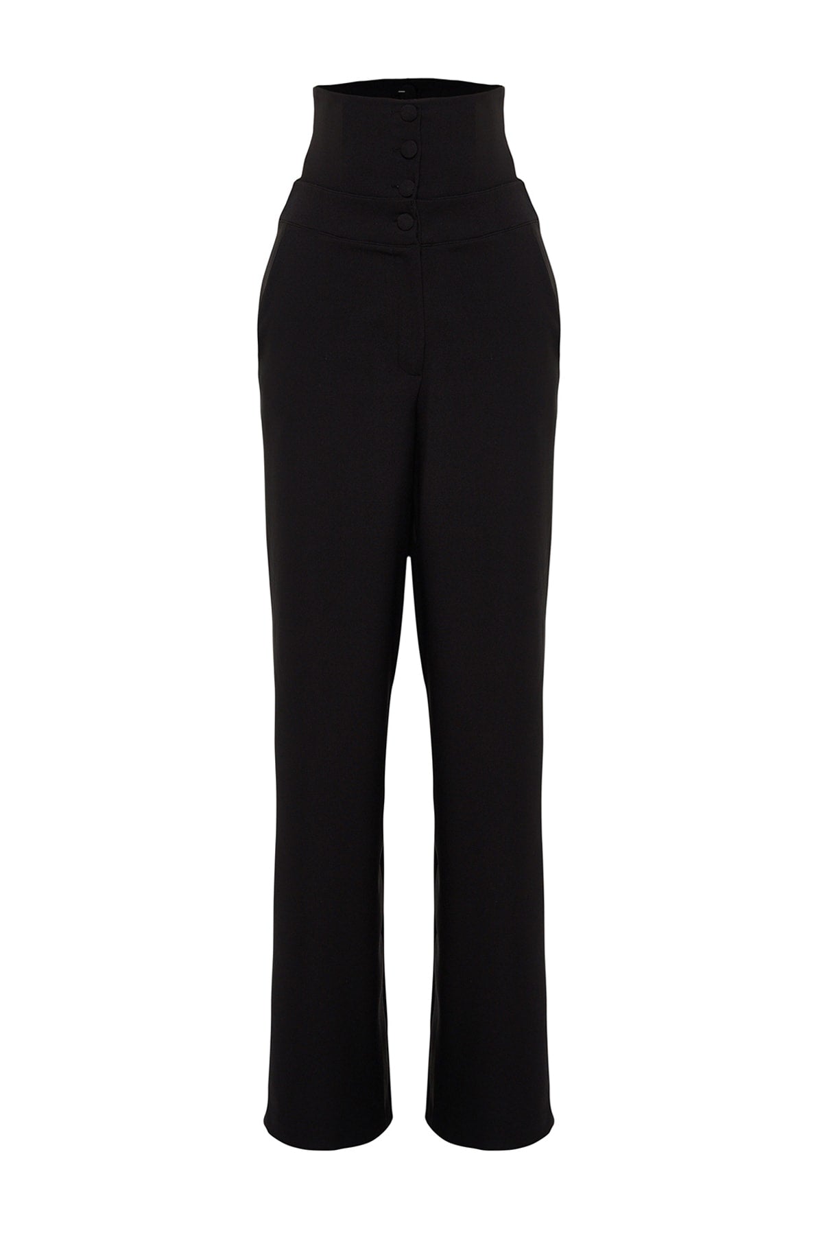 Trendyolmilla Ekru Korse Detaylı Dokuma Pantolon TPRSS23PL00033