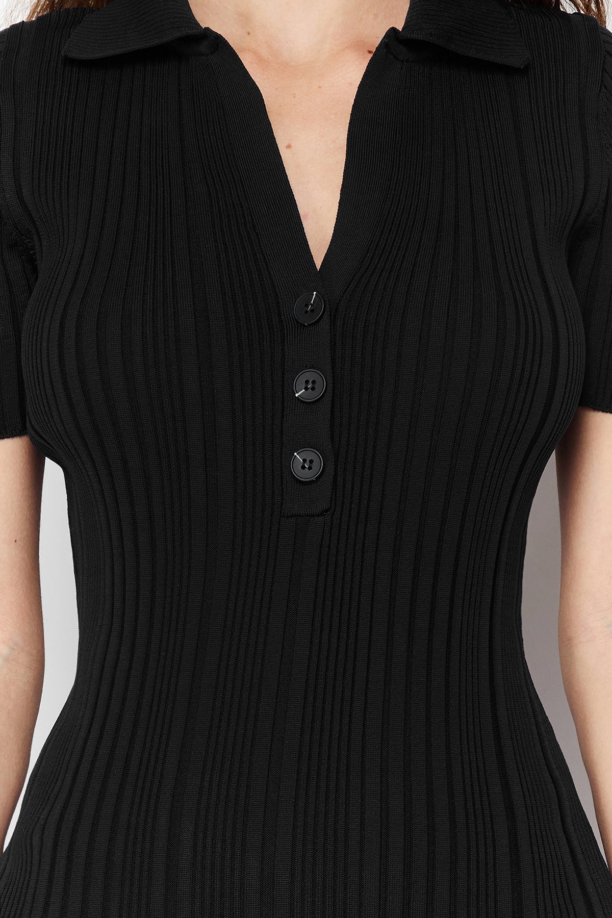 Trendyolmilla Kırmızı Midi Triko Polo Yaka Elbise TWOSS24EL00282