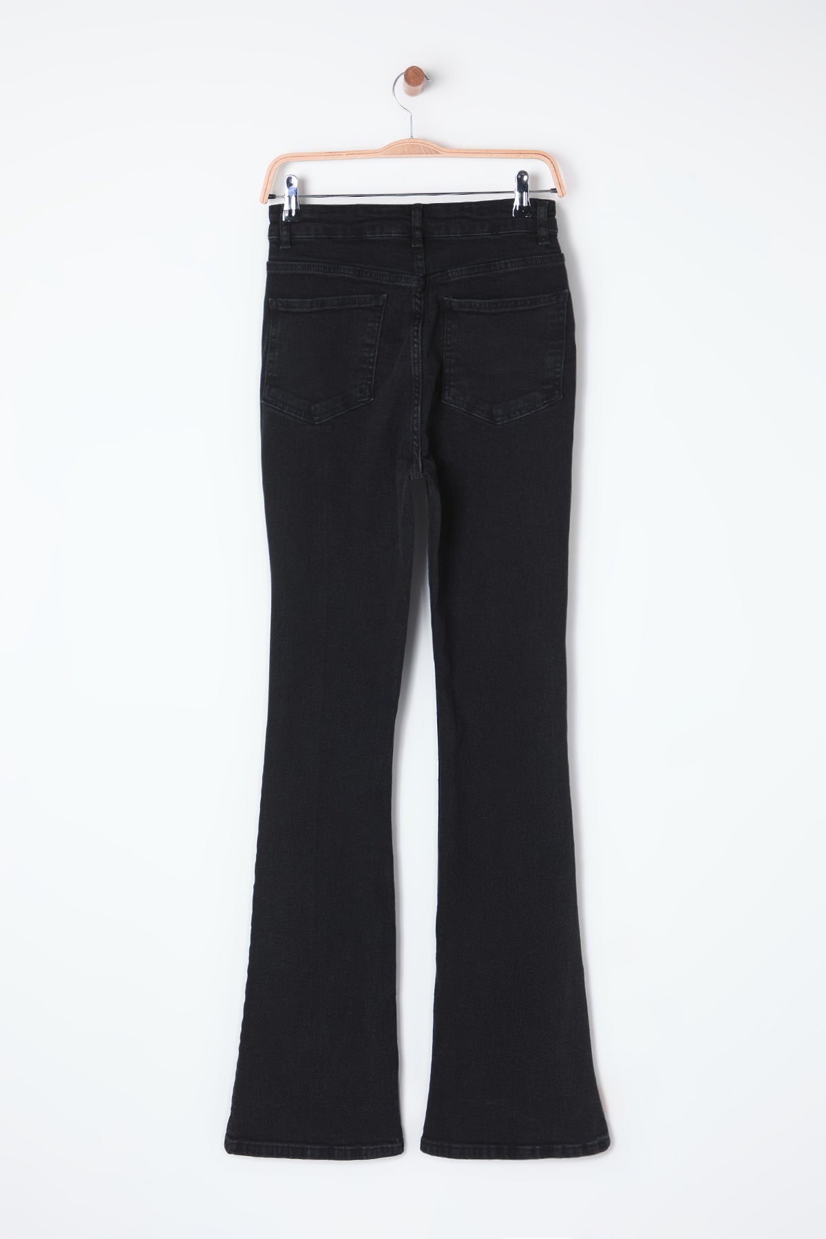 Trendyolmilla Koyu Mavi Yüksek Bel Orta Esnek Flare İspanyol Paça Jeans TWOSS25JE00109