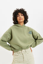Trendyolmilla Mint Sırt Baskı Detaylı Kapüşonlu Kalın İçi Polarlı Örme Sweatshirt TWOAW22SW0711