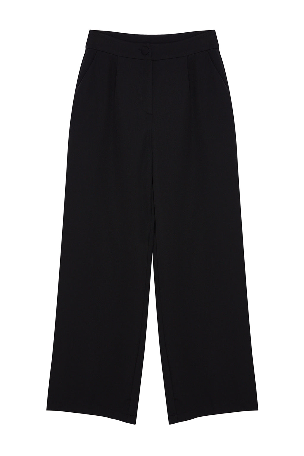 Trendyolmilla Açık Mavi Wide Leg/Geniş Paça Pilili Dokuma Kumaş Pantolon TWOSS21PL0189
