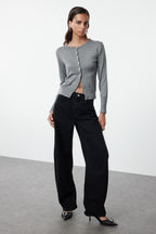 Trendyolmilla Mavi Yüksek Bel Baggy %100 Pamuk Non-Stretch Jeans TWOAW25JE00130