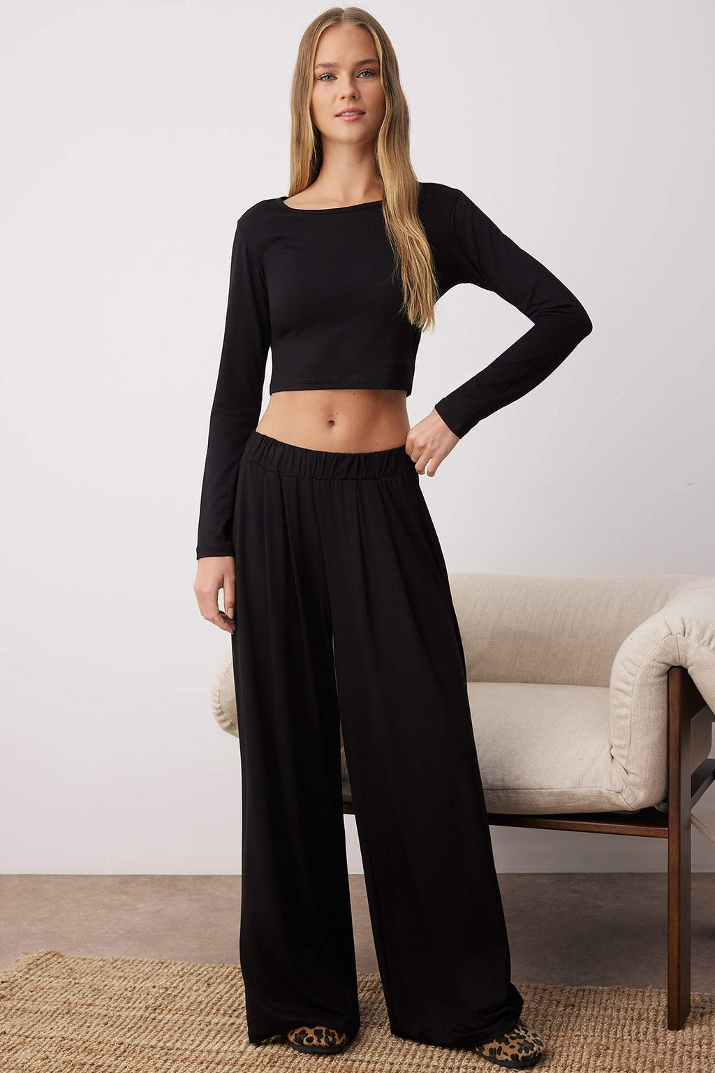Trendyolmilla Bordo Viskon Örme Pijama Takımı TWOAW21AU0034