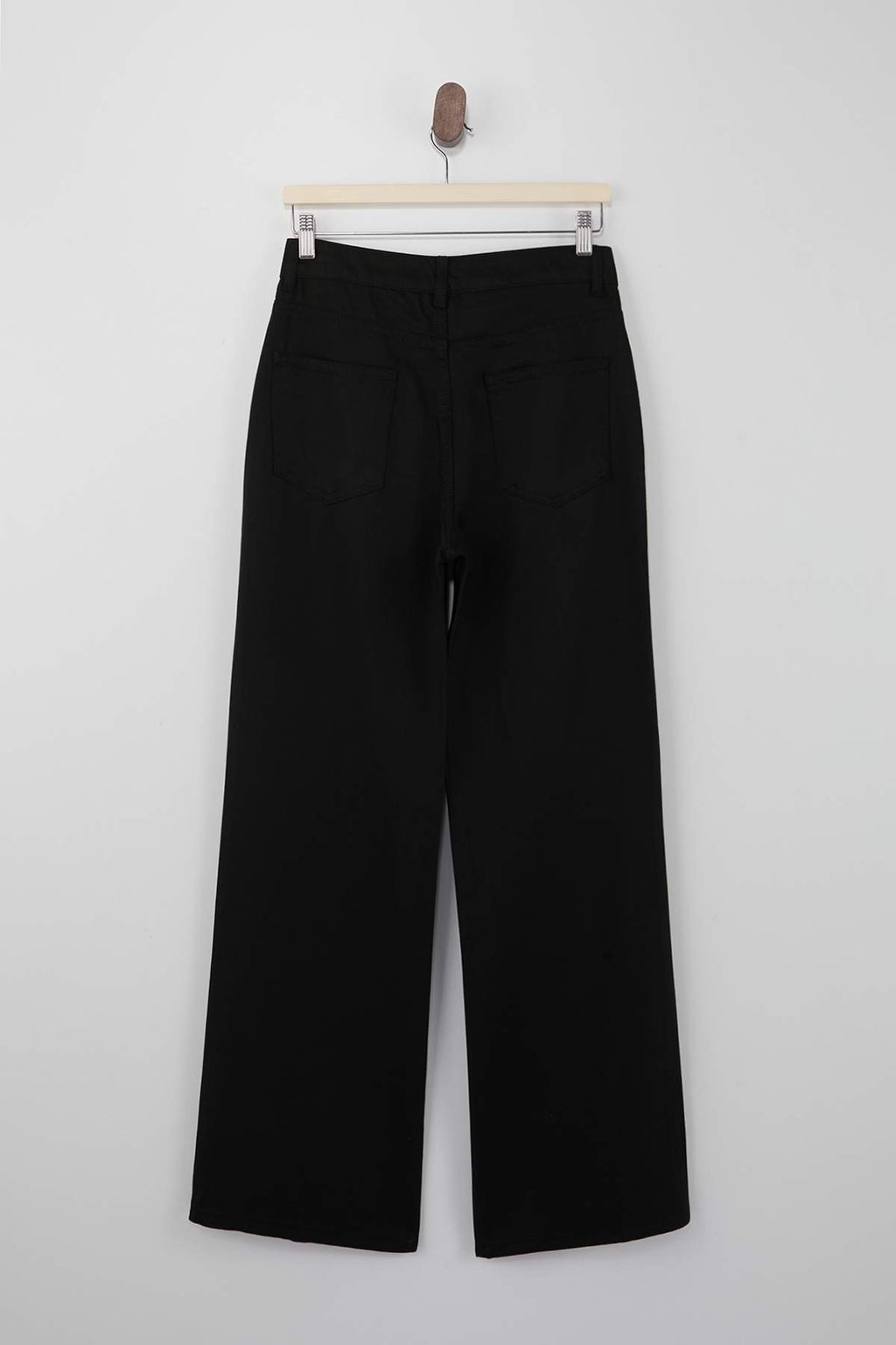 Siyah SOLMAYAN SİYAH Tencel™ Yüksek Bel Uzun Boy Wide Leg Jeans TWOSS26JE00082