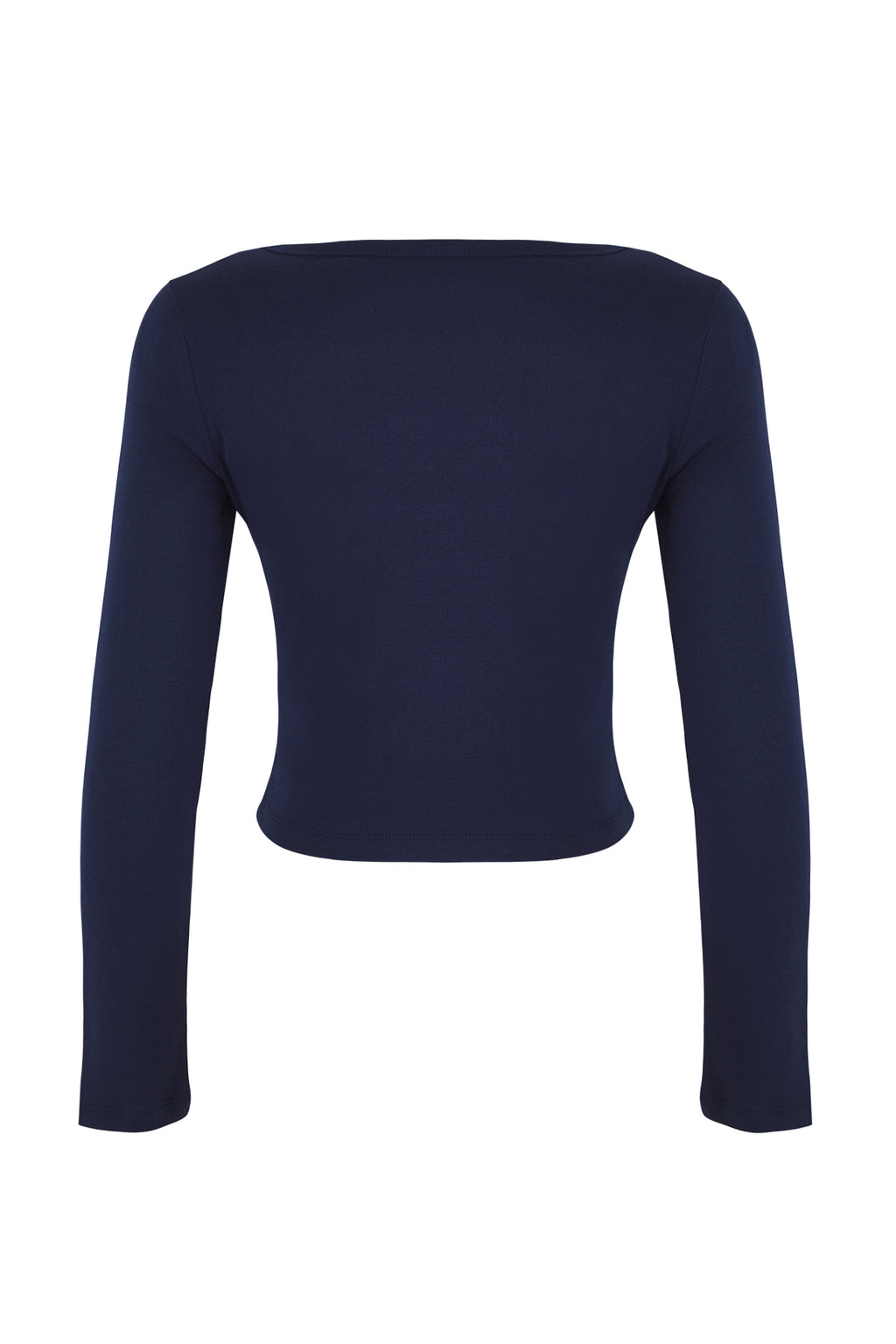 Trendyolmilla Lacivert-Gri 2'li Takım Asimetrik Yaka Düğmeli Vücuda Oturan Esnek Örme Bluz TWOAW26BZ00042