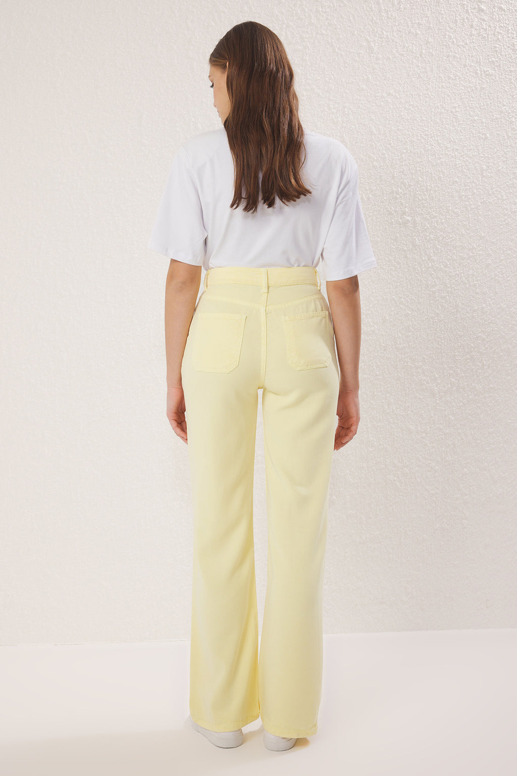 Trendyolmilla More Sustainable Mint %100 Tencel™ Düşük Bel Wide Leg Jeans TWOSS23JE00219