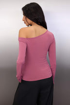 Trendyolmilla Haki Fitted Düşük Omuzlu Aksesuar Detaylı Asimetrik Yaka Esnek Örme Bluz TWOAW26BZ00075