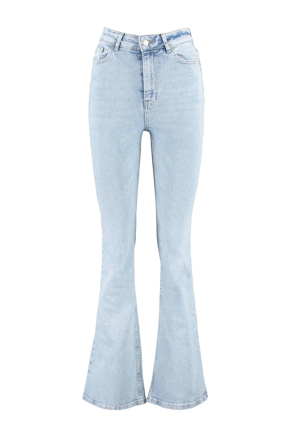 Trendyolmilla More Sustainable Açık Mavi Yüksek Bel Comfort/Esnek Flare İspanyol Paça Jeans TWOSS23JE00063