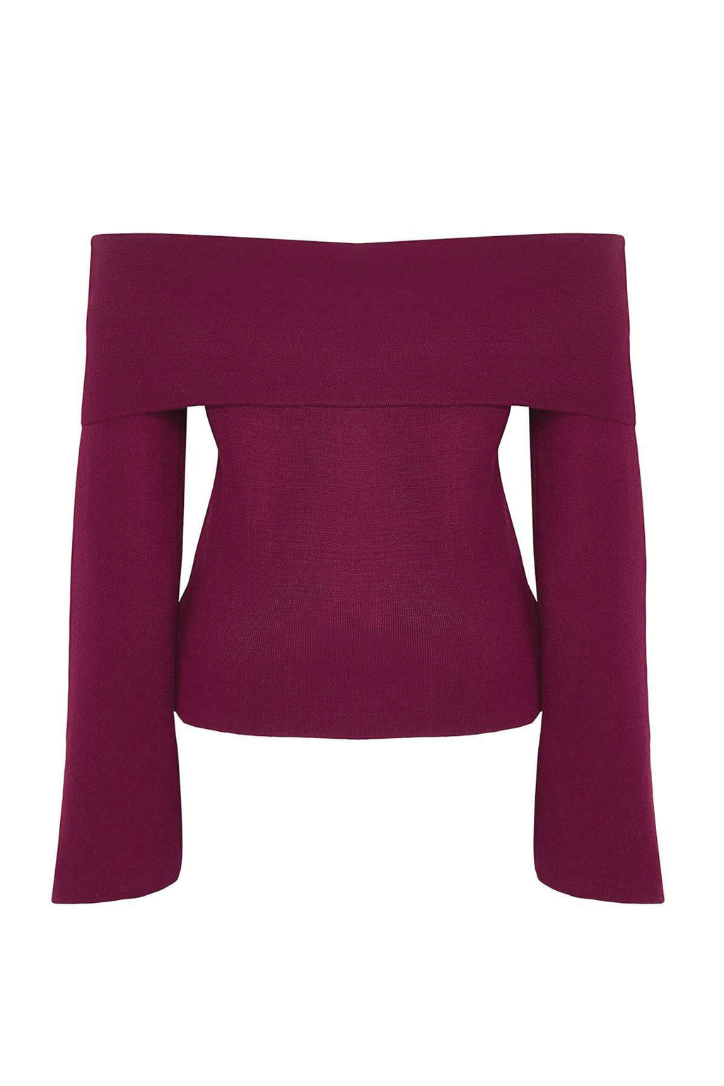 Trendyolmilla Kahverengi Gül Detaylı Carmen Yaka Triko Kazak TWOAW25KZ00373