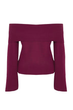 Trendyolmilla Kahverengi Gül Detaylı Carmen Yaka Triko Kazak TWOAW25KZ00373