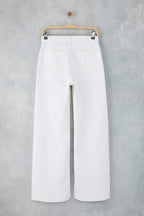 Trendyolmilla Kırmızı Yüksek Bel Nervür Detaylı Paça Kesikli Comfort/Esnek Wide Leg Jeans TWOSS25JE00310