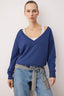 Trendyolmilla Teen Lacivert 2'li Düşük Omuzlu Örme Sweatshirt TWOAW26SW00149