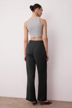 Trendyolmilla Ekru Wide Leg/Geniş Paça Yüksek Bel Dokuma Kumaş Pantolon TWOAW22PL0066