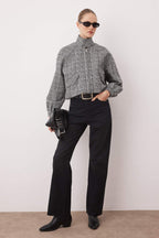 Trendyolmilla Ekru Paçası Kesikli Yüksek Bel Straight %100 Pamuk Non-Stretch Jeans TWOAW25JE00378