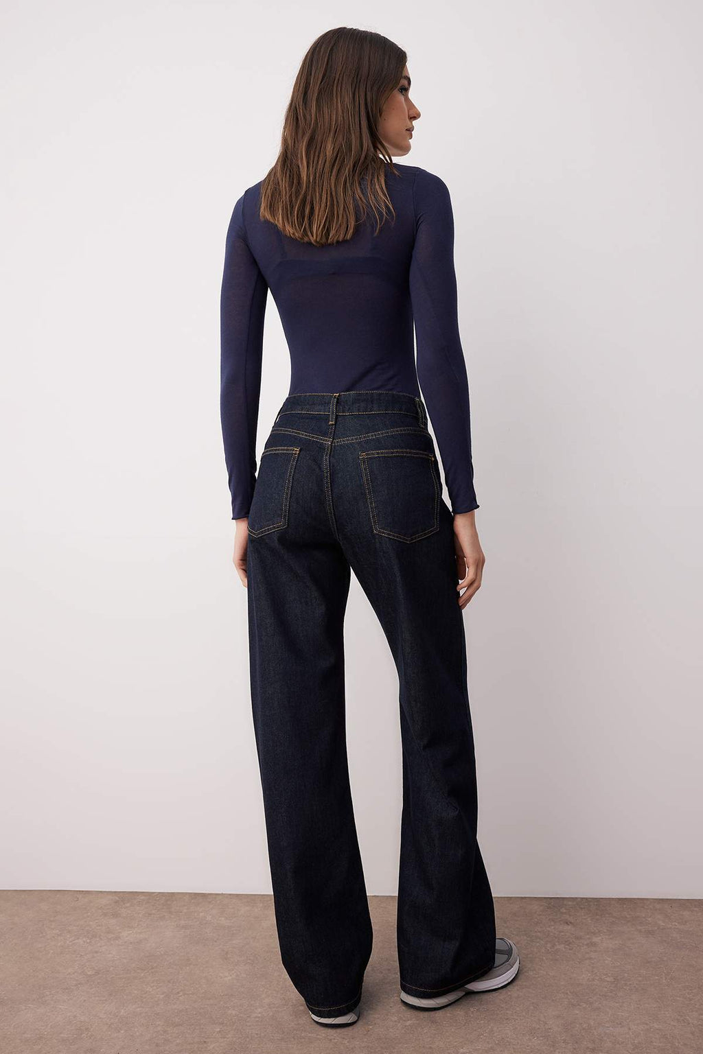 Trendyolmilla Gri  Yüksek Bel Wide Leg Jeans TWOAW26JE00007