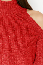 Trendyolmilla Lacivert Simli Pencere/Cut Out Detaylı Triko Kazak TWOAW20XS0006