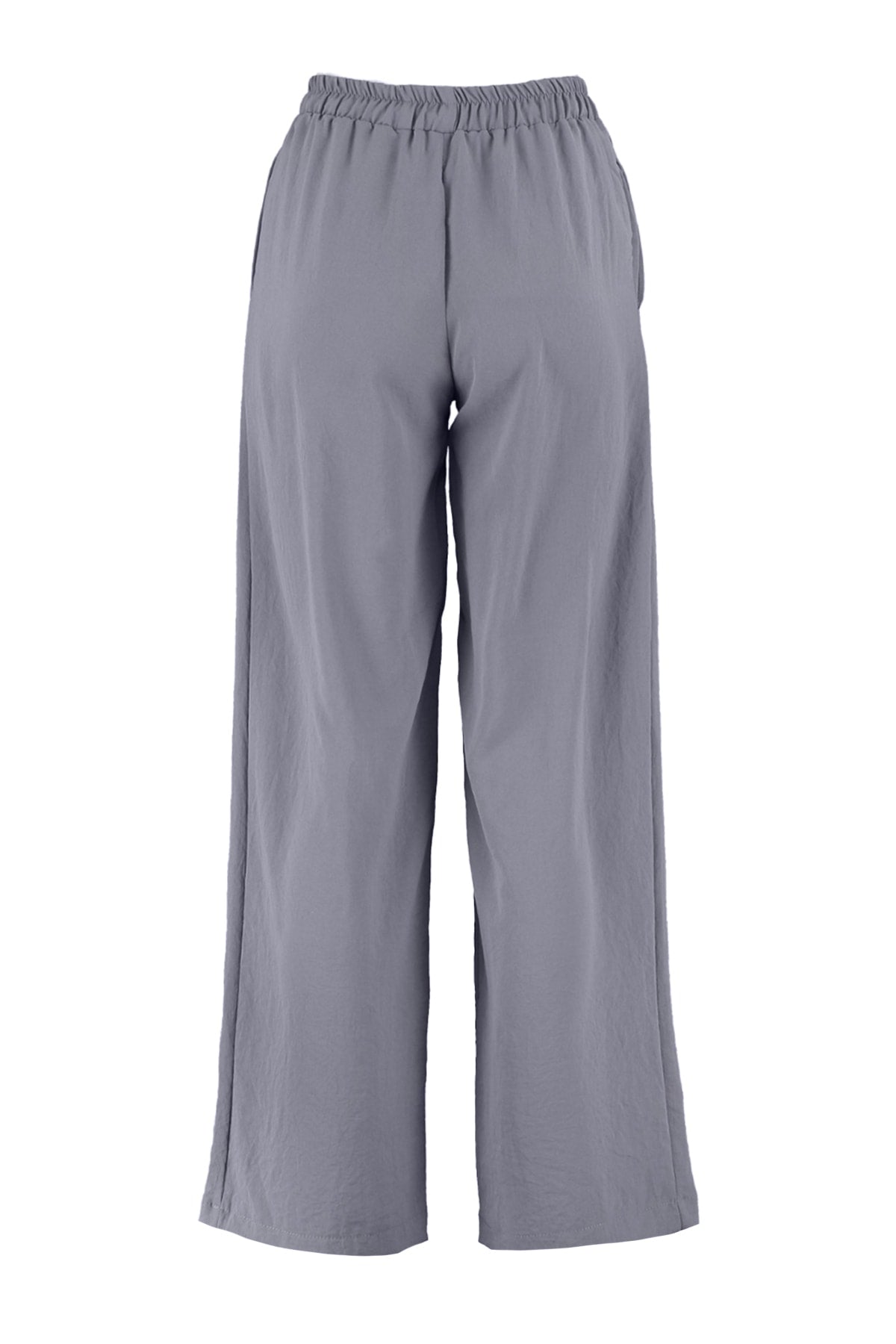 Gri Beli Lastikli Wide Leg/Geniş Paça Dokuma Pantolon TWOSS21PL0248