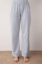 Trendyolmilla Pembe %100 Pamuklu Çizgili Gömlek-Pantolon Örme Pijama Takımı THMAW24PT00144