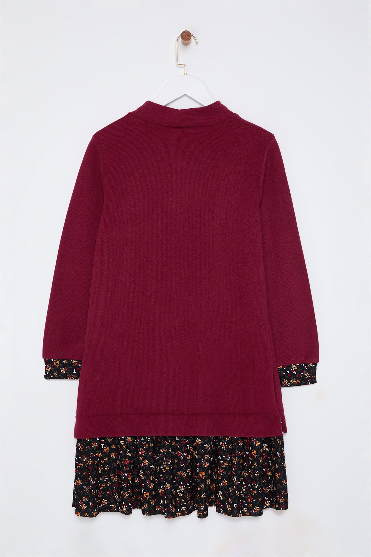 Trendyolmilla Siyah Selanik Dik Yaka Puantiyeli Mini Örme Elbise TWOAW25EL00282
