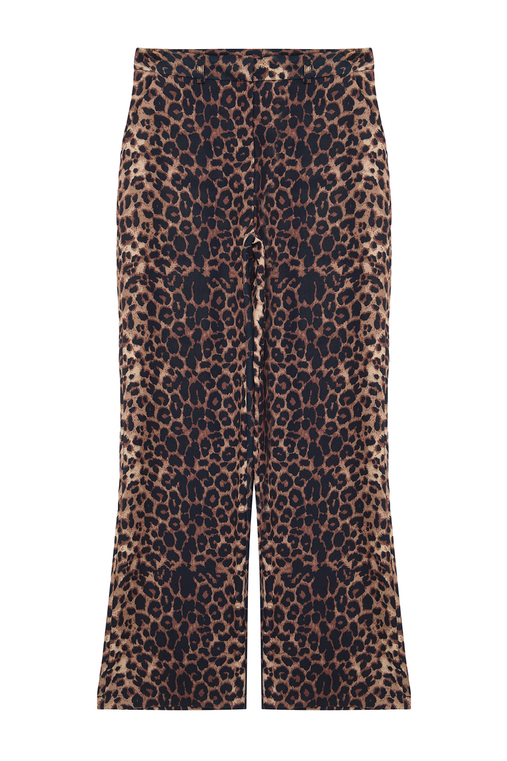 Kahverengi Leopar Desenli Straigth/Düz Kesim Dokuma Kumaş Pantolon TWOAW25PL00030
