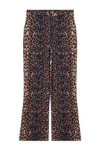 Kahverengi Leopar Desenli Straigth/Düz Kesim Dokuma Kumaş Pantolon TWOAW25PL00030