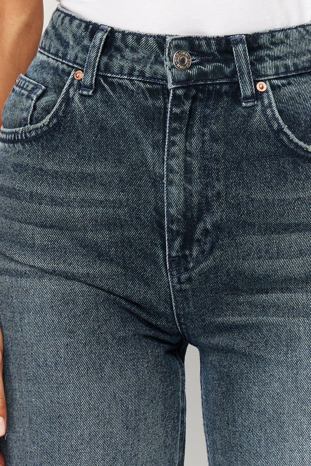 Trendyolmilla Ekru Yüksek Bel Wide Leg Jeans TWOSS24JE00080