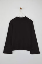 Trendyolmilla Teen Siyah*001 Polo Yaka Düz Triko Kazak TWOAW26KZ00121