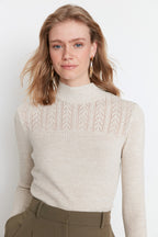 Taş Ajurlu/Delikli Triko Kazak TWOAW21KZ0934