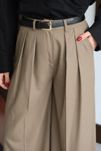 Vizon Kemerli Geniş Paça Pantolon TWOAW26PL00135