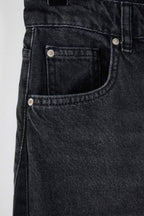 Trendyolmilla Özel Koleksiyon Mavi Yüksek Bel Renk Bloklu Wide Leg Geniş Paça Jeans TWOAW26JE00099