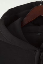 Trendyolmilla Siyah Kalın İçi Polarlı Yarım Pat Fermuarlı Oversize Kapüşonlu Örme Sweatshirt TWOAW26SW00060
