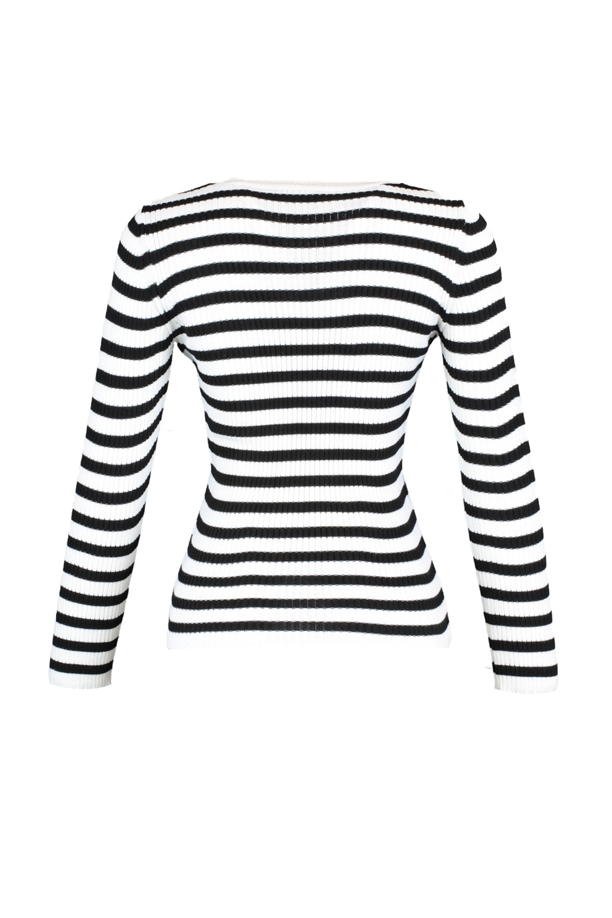 Trendyolmilla Lacivert Basic Çizgili Triko Kazak TWOAW21KZ0942