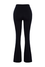 Trendyolmilla Antrasit Fitilli Flare/İspanyol Paça Yüksek Bel Esnek Örme Tayt Pantolon TWOSS23PL00135