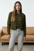Trendyolmilla Haki Basic Hırka-Bluz Triko Hırka TWOAW25HI00216