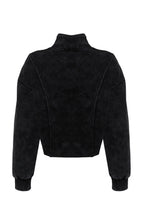 Antrasit Eskitme/Soluk Efektli Rahat Kesim Crop Kalın İçi Polarlı Örme Sweatshirt TWOAW24SW00243