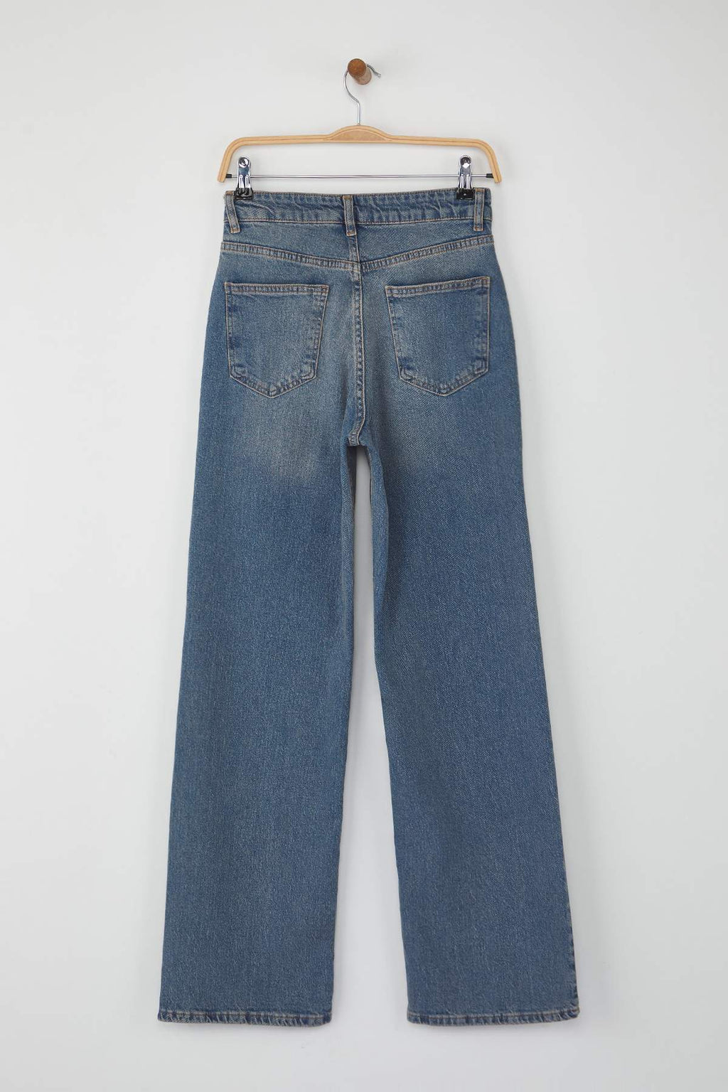 Trendyolmilla Mavi Yüksek Bel Orta Esnek Wide Leg Palazzo Jeans TWOAW26JE00084
