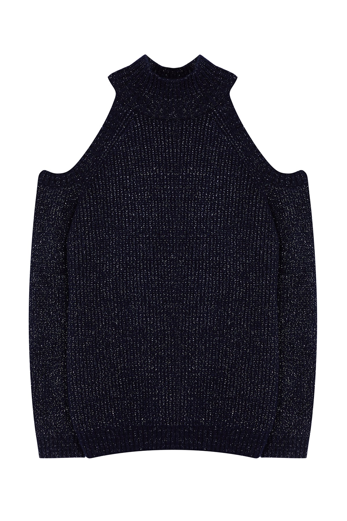 Trendyolmilla Lacivert Simli Pencere/Cut Out Detaylı Triko Kazak TWOAW20XS0006
