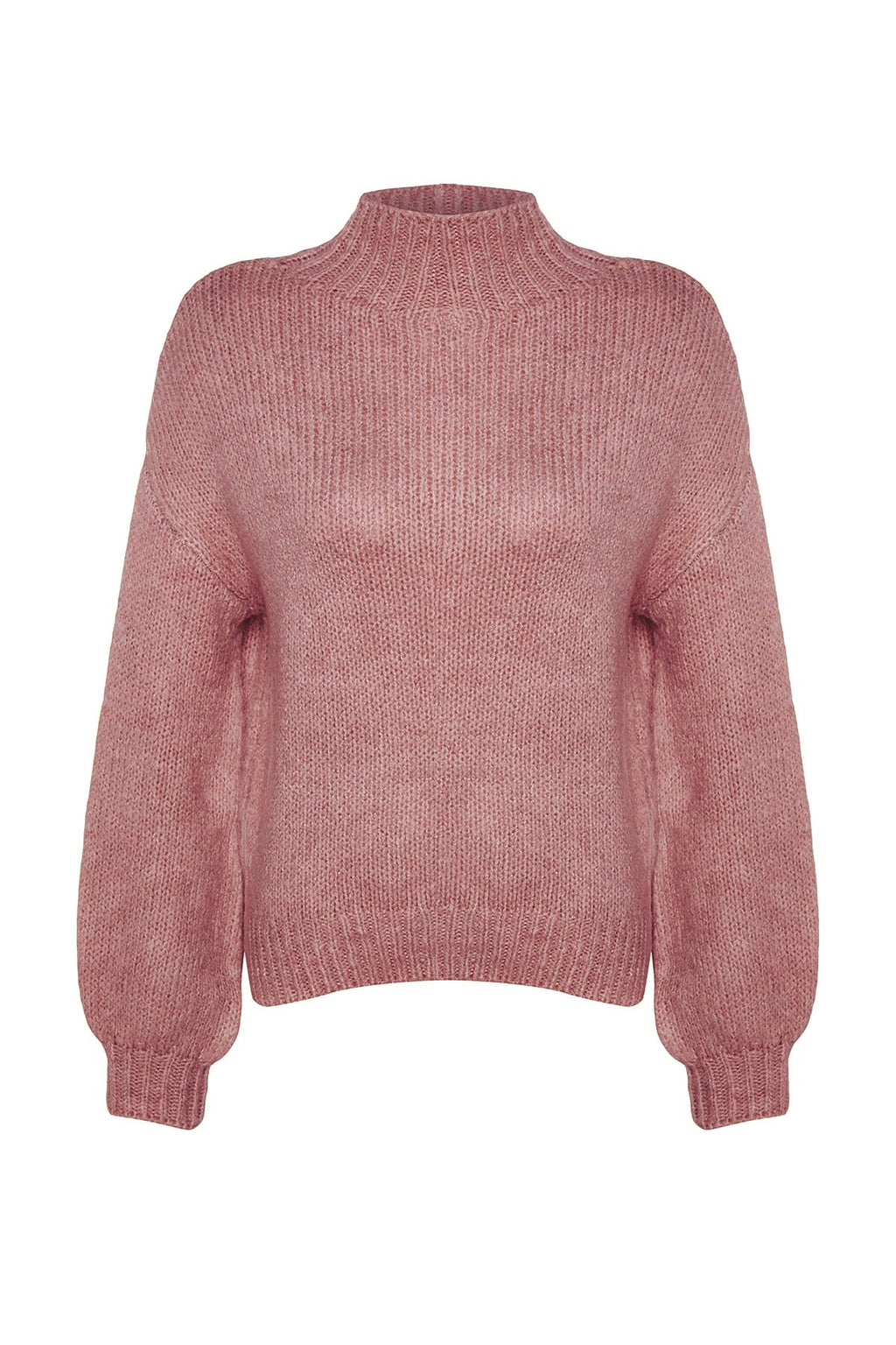 Trendyolmilla Mor Yumuşak Dokulu Kalın Bisiklet Yaka Triko Kazak TWOAW24KZ00290