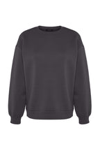 Trendyolmilla Gül Kurusu Oversize/Rahat Kesim Bisiklet Yaka Kalın/İçi polarlı Örme Sweatshirt TWOAW24SW00102