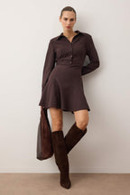 Trendyolmilla Siyah Mini Dokuma Elbise TWOAW26EL00305