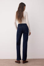Trendyolmilla Siyah Normal Bel Geniş Paça Orta Esnek Straight Smoke Jeans TWOAW26JE00085