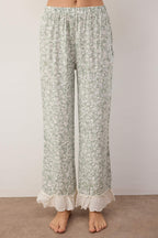 Trendyolmilla Mavi Çiçekli Viskon Dokuma Pijama Takımı THMAW26PT00185