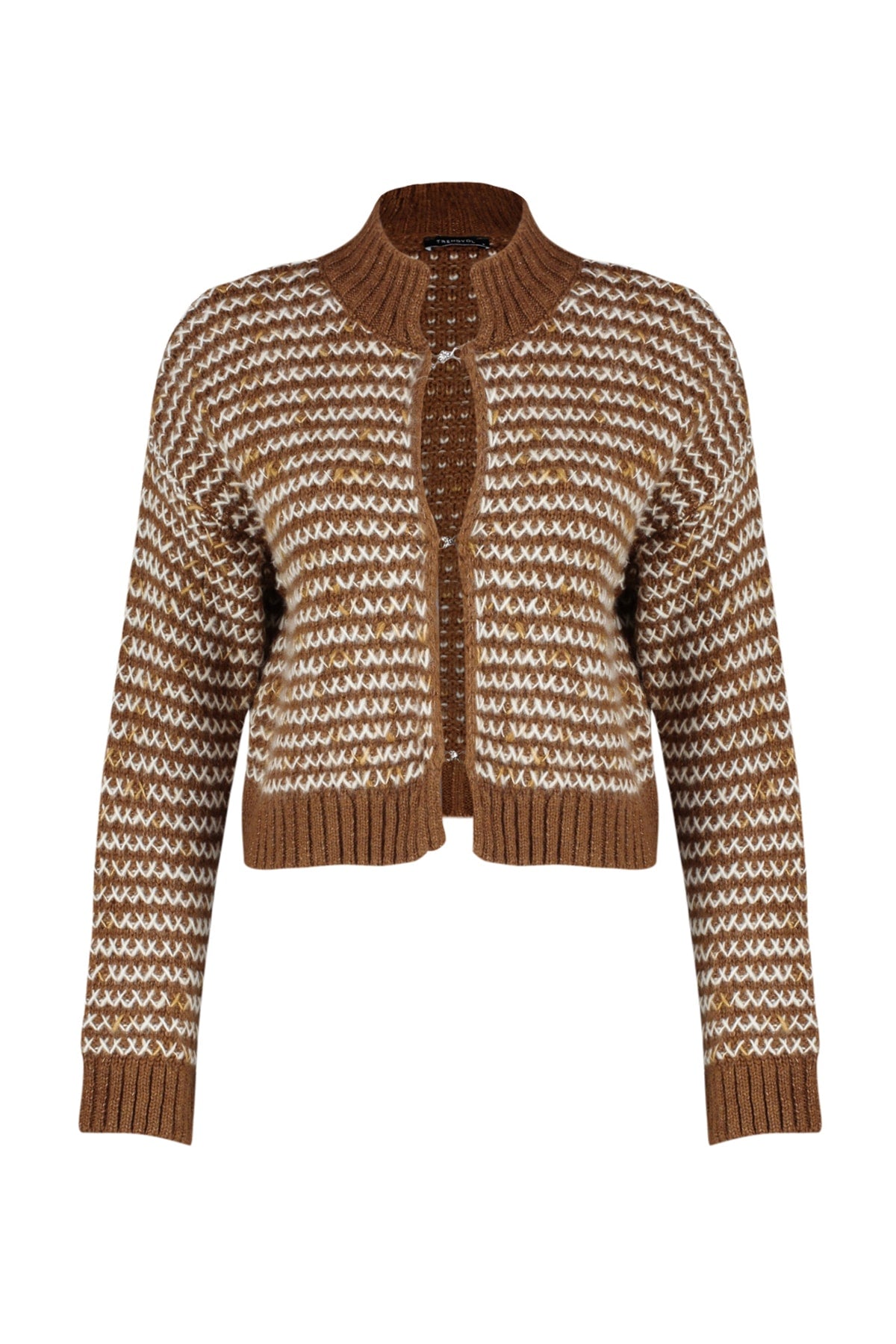 Trendyolmilla Kahverengi Yumuşak Dokulu Degrade Triko Hırka TWOAW24HI00052