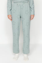 Mint %100 Pamuklu Yıldızlı Örme Pijama Takımı THMAW24PT00234