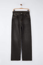 Trendyolmilla Antrasit Yüksek Bel Vintage Yıkama Geniş Paça Wide Leg Jeans TWOAW26JE00124