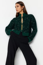 Trendyolmilla Kahverengi Yumuşak Dokulu Degrade Triko Hırka TWOAW24HI00052