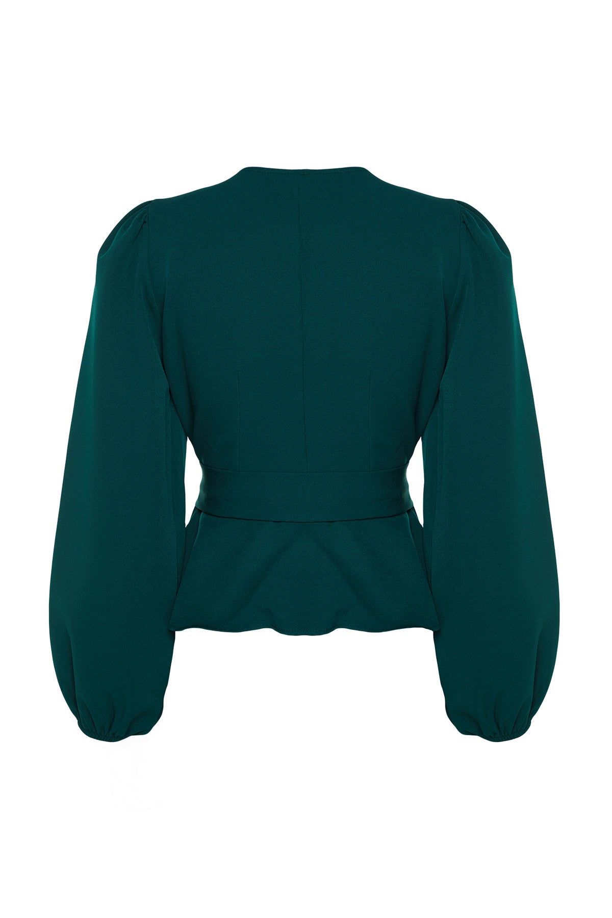 Trendyolmilla Ekru Kruvaze Bağlama Detaylı Dokuma Dokuma Bluz TWOAW20BZ1089