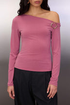 Trendyolmilla Haki Fitted Düşük Omuzlu Aksesuar Detaylı Asimetrik Yaka Esnek Örme Bluz TWOAW26BZ00075