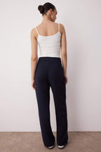 Trendyolmilla Lacivert Wide Leg/Geniş Paça Dokuma Kumaş Pantolon TWOAW22PL0139