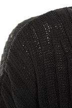 Trendyolmilla Koyu Mavi Merserize Görünümlü Yünlü Geniş Kalıp Basic Triko Kazak TWOAW23KZ01844